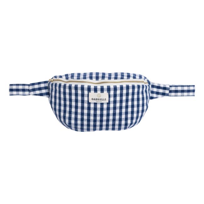 Gingham Fanny Pack | Blu  indaco