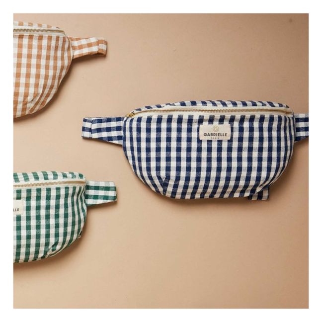 Gingham Fanny Pack | Blu  indaco