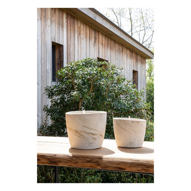 Neutral scented outdoor candle - L | Blanc/Écru