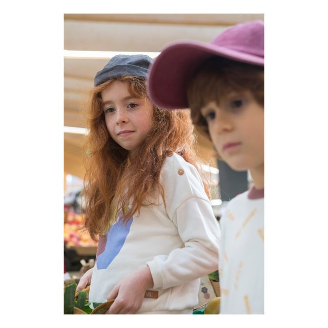 Sweat Coton Bio Légumes | Ecru