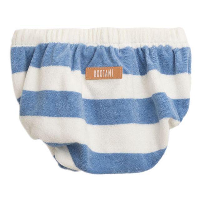 Striped Organic Cotton Terry Cloth Bloomers | Blu