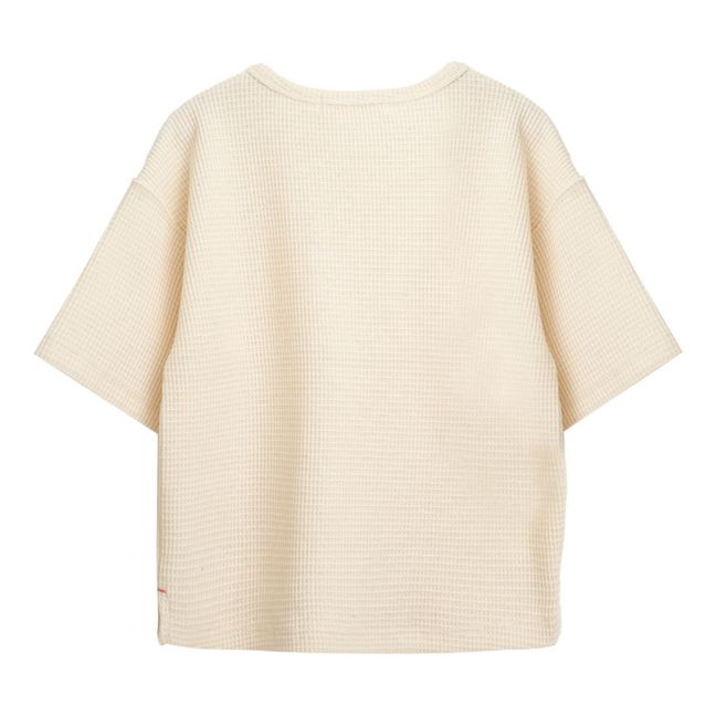 T-Shirt Coton Bio Gaufré | Seidenfarben