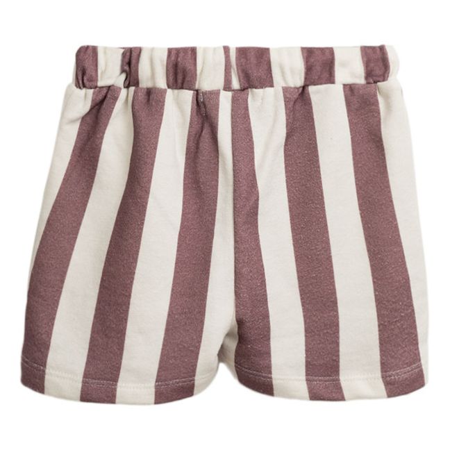 Short Coton Bio Rayé | Prune