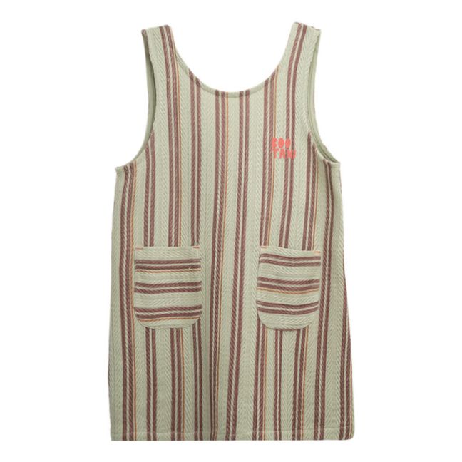 Robe Coton Bio Rayée | Sauge