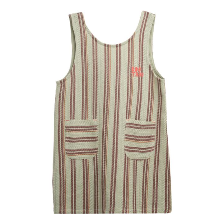 Striped Organic Cotton Dress | Salvia- Immagine del prodotto n°0