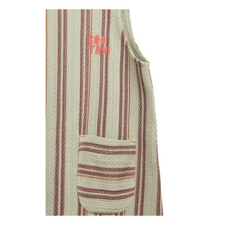 Striped Organic Cotton Dress | Salvia- Immagine del prodotto n°5