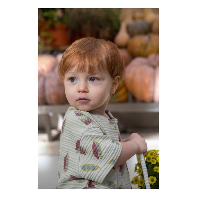 Polka Dot Organic Cotton Bodysuit | Sage