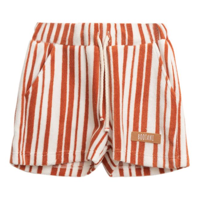 Organic Cotton Terry Cloth Shorts | Red