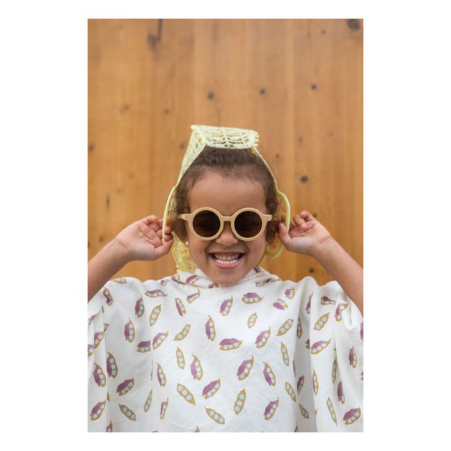Poncho Coton Bio Pois | Ecru