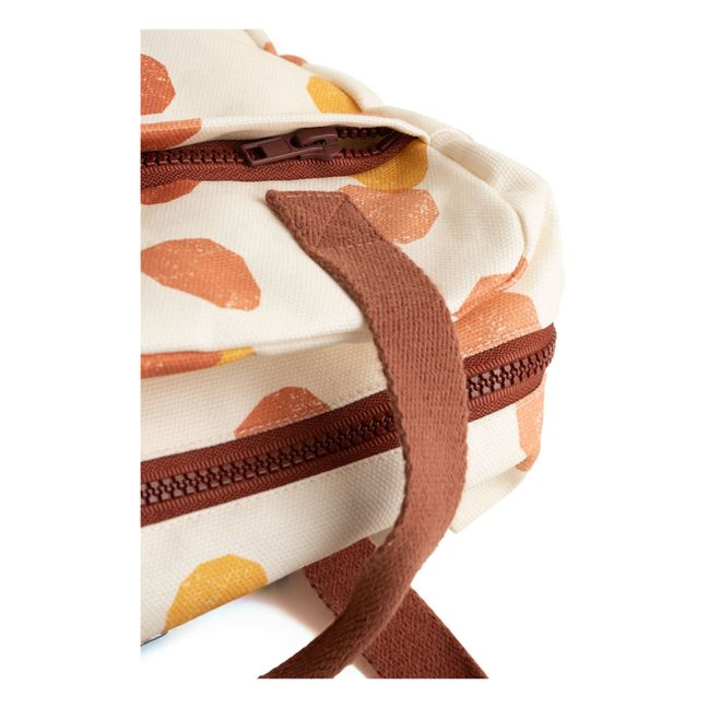 Sac à Dos Coton Bio Imprimé Œufs | Ecru
