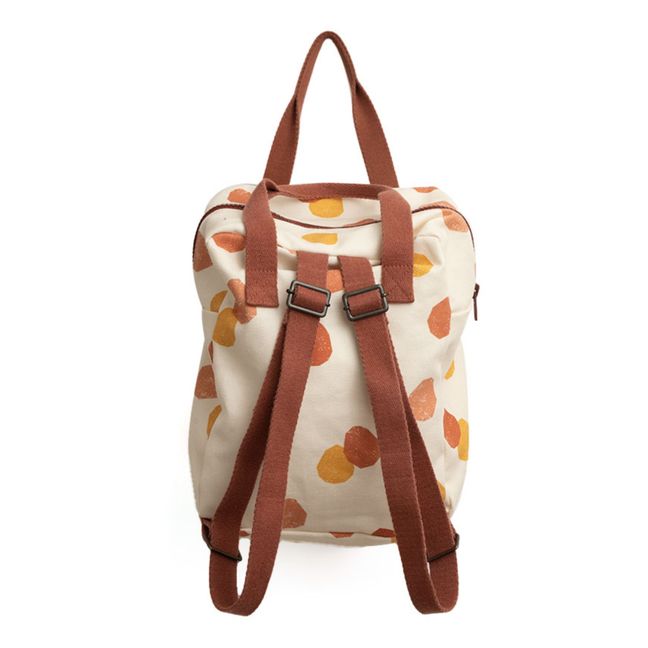 Sac à Dos Coton Bio Imprimé Œufs | Ecru