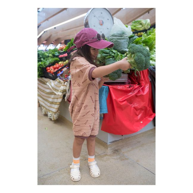 Combishort Coton Bio Imprimée | Abricot