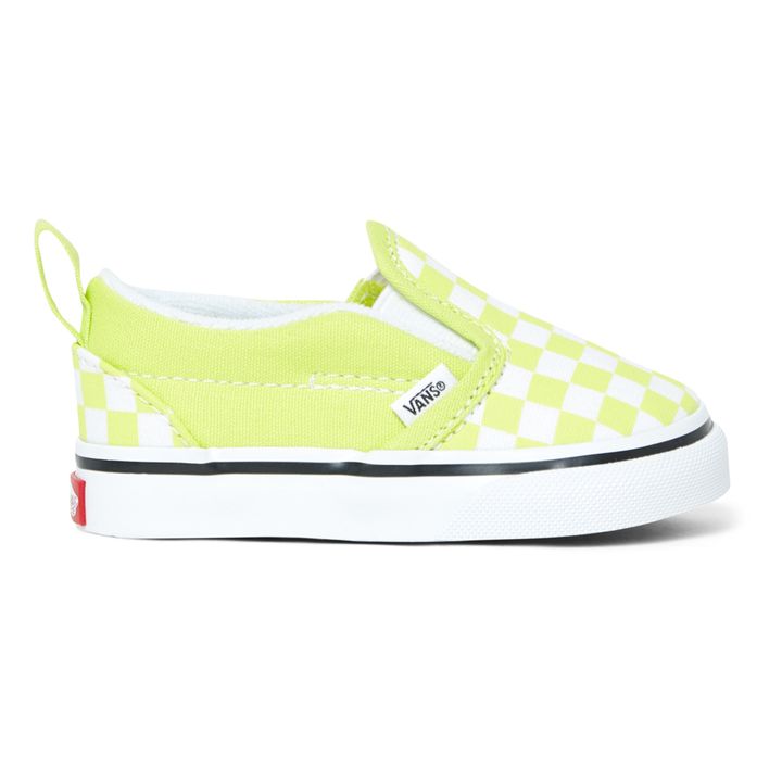 Lime green hotsell checkerboard vans