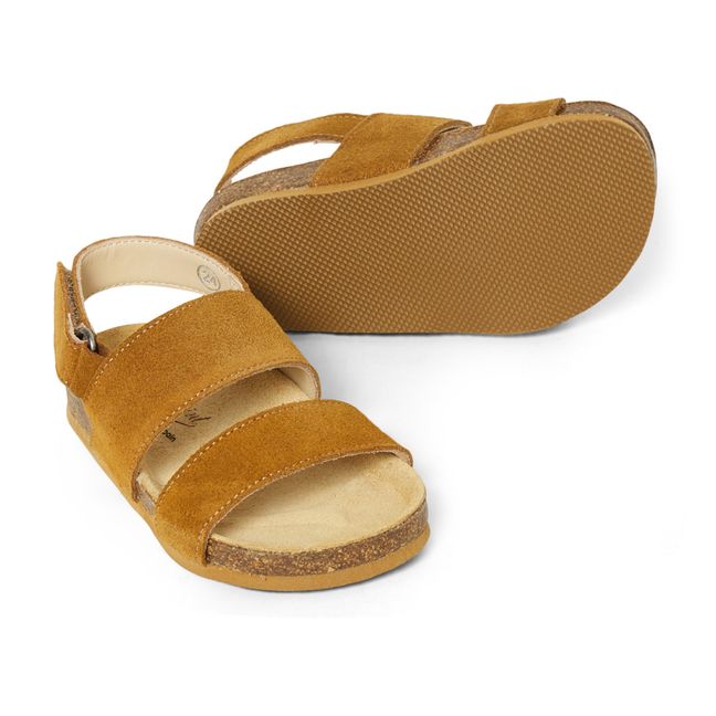 Agostino Leather Sandals | Ocre