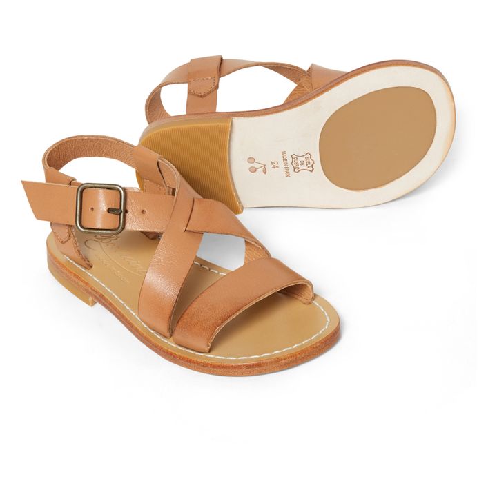 Caina Leather Sandals | Kamelbraun- Produktbild Nr. 1