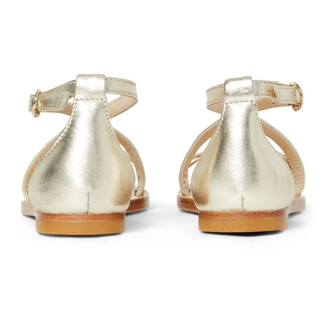 Sandalias de cuero Celi - Colección Ceremonia  | Dorado