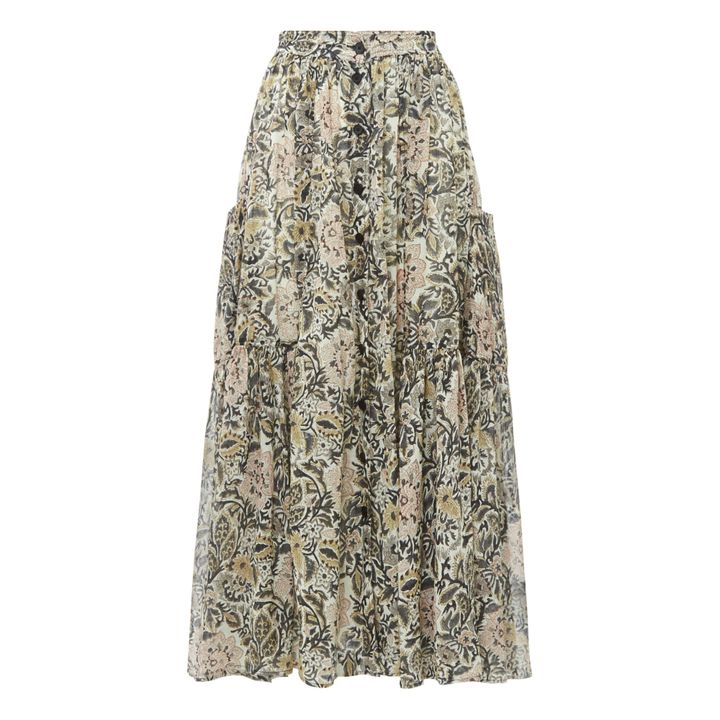 Boa Floral Print Skirt | Ecru- Immagine del prodotto n°0