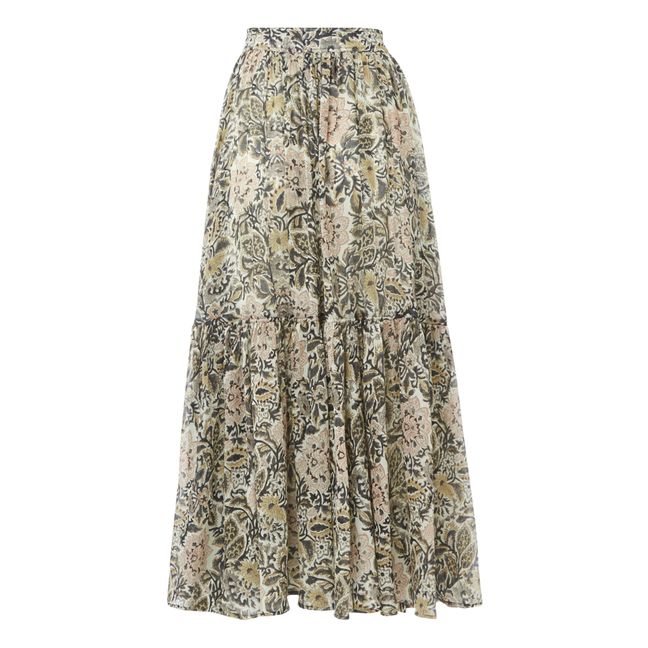 Boa Floral Print Skirt | Ecru
