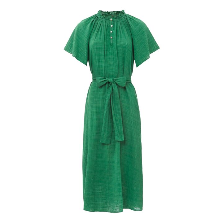 Diane Bubble Crepe Dress | Verde- Imagen del producto n°0