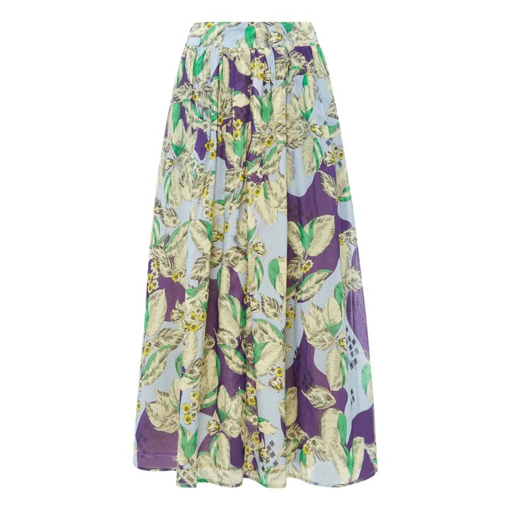 Claude Floral Skirt | Viola- Immagine del prodotto n°0