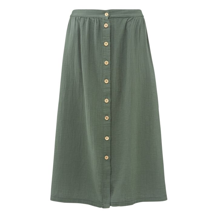 Minette Cotton Gauze Midi Skirt - Women’s Collection | Salvia- Immagine del prodotto n°0