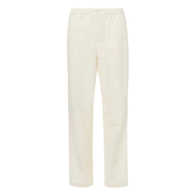 Pantalon Murano Seersucker | Ecru