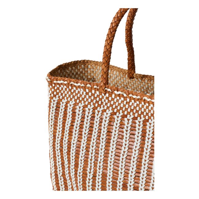 Panier Bali Bicolore Large | Caramel