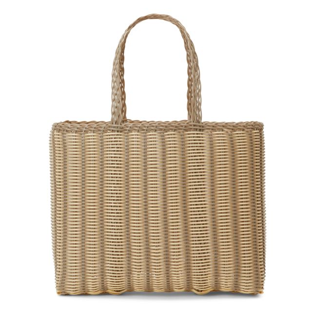 Two-tone Shopping Bag - S | Sand