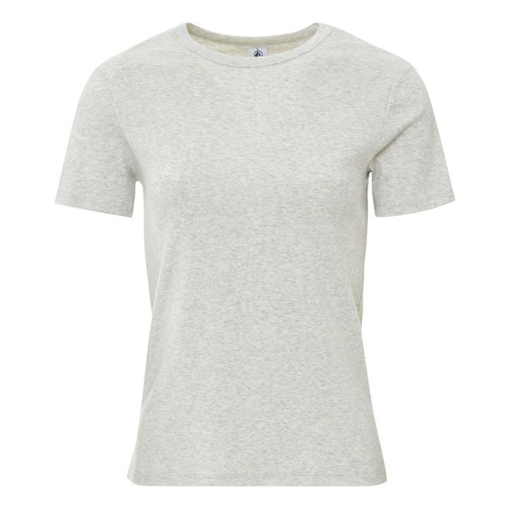 T-shirt girocollo in cotone biologico - collezione donna | Grigio- Immagine del prodotto n°0