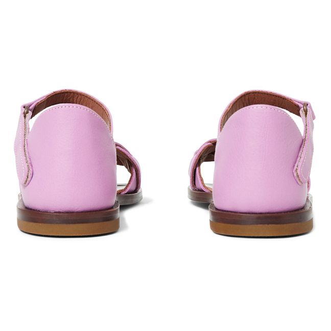 Sandales Tressées Scratchs | Violet