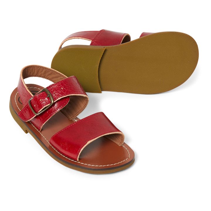 Double Strap Sandals | Burgundy- Product image n°1