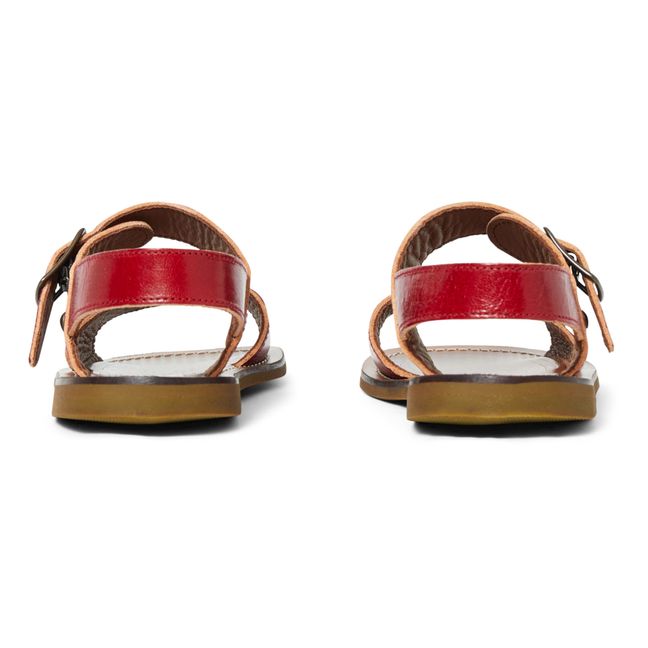 Double Strap Sandals | Burgunderrot