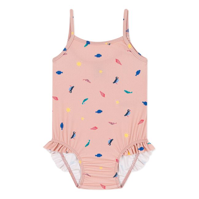 Recycled Material Printing Swimsuit | Pink