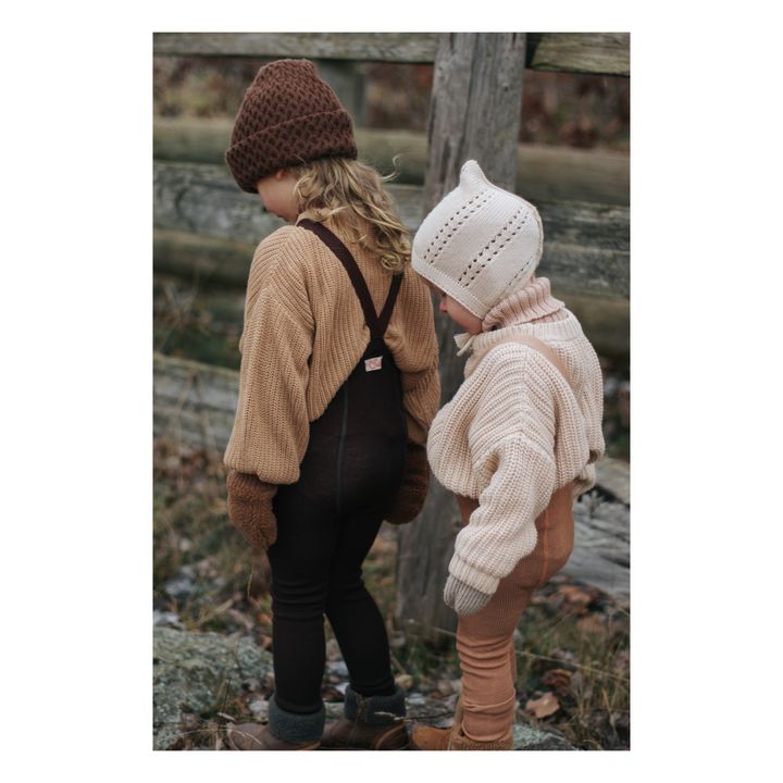 Collant, con bretelle, in lana | Cioccolato- Immagine del prodotto n°3