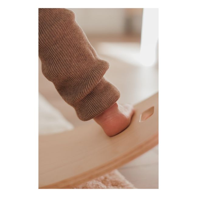 Collant à Bretelles Coton Bio Double Epaisseur | Sable