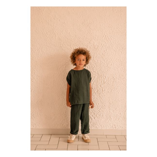Pantalón de algodón | Verde Oscuro