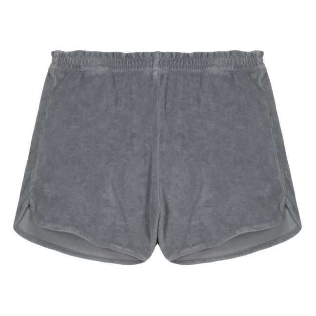 Georgy shorts in organic cotton and terry cloth | Grey blue