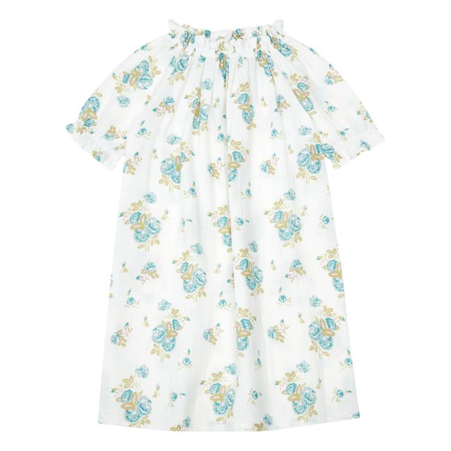 Robe de Nuit Double Gaze de Coton Bio Exquise | Blanc