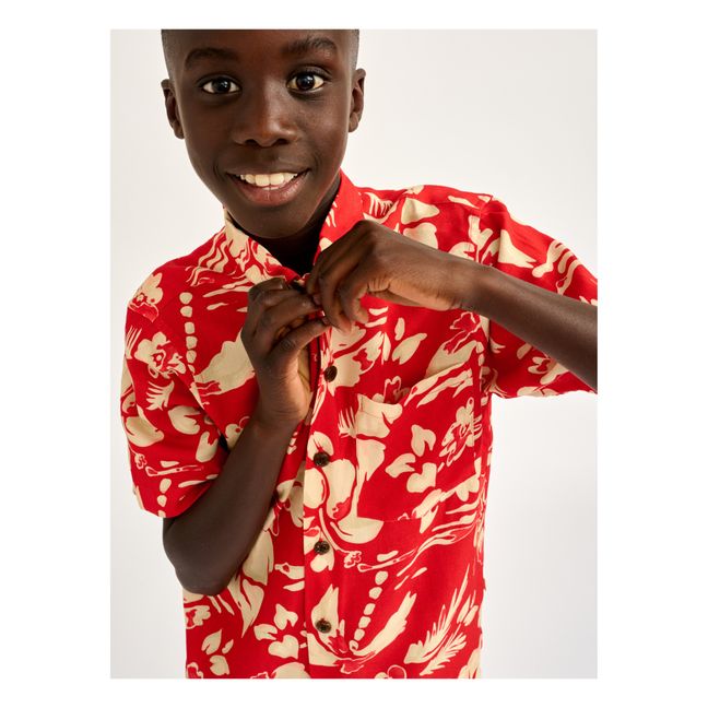 Kurzärmelige Bluse Arno | Rot
