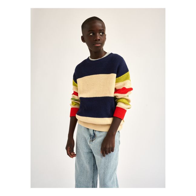 Gelin Striped Sweater | Blu marino