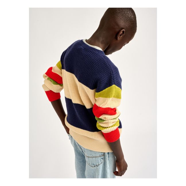 Gelin Striped Sweater | Navy blue