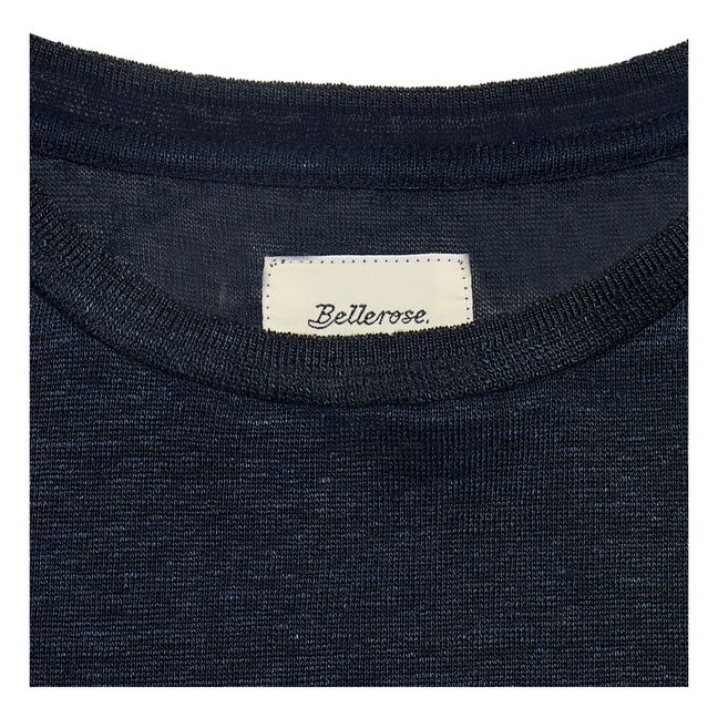 Mogo Linen T-shirt | Nachtblau