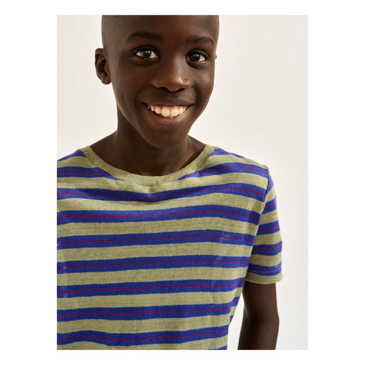 Mogo Linen T-shirt | Indigoblau- Produktbild Nr. 2