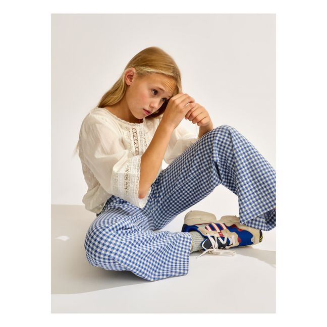 Pantalon Vichy Fiona | Bleu marine