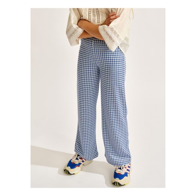 Pantalon Vichy Fiona | Bleu marine