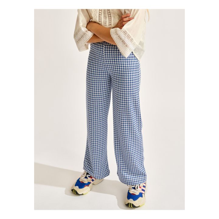 Fiona Gingham Pants | Navy blue- Product image n°3