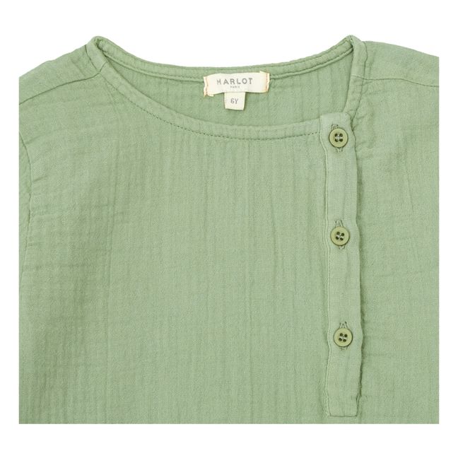 Marceau  Cotton Gauze Pajamas Top + Shorts | Salvia