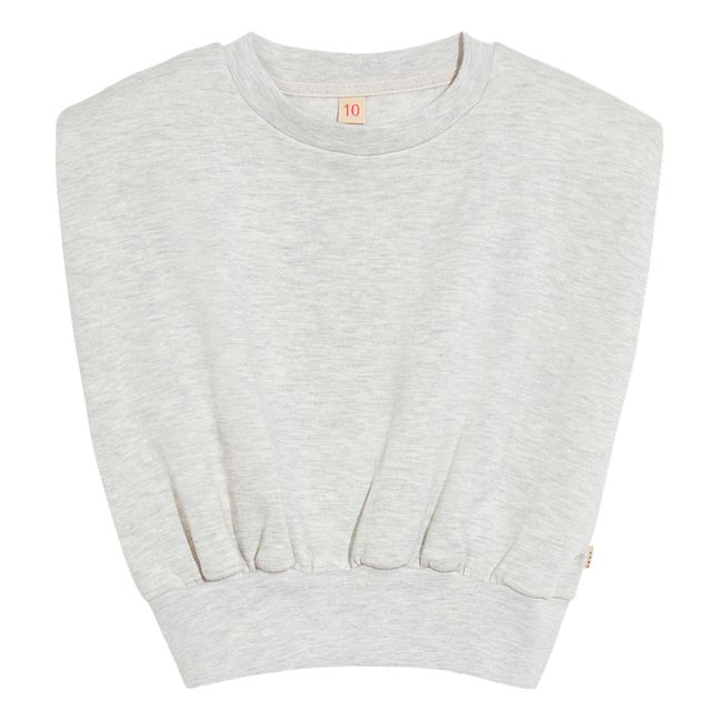Sweat Sans Manches Fine | Gris chiné