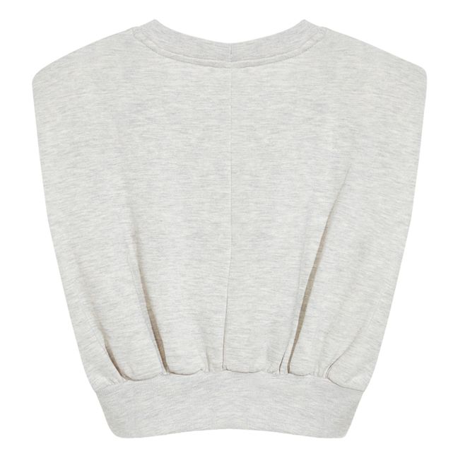 Sweat Sans Manches Fine | Gris chiné