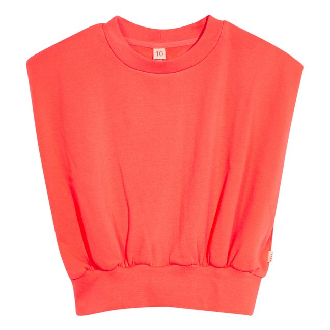 Fine Sleeveless Sweatshirt | Rojo